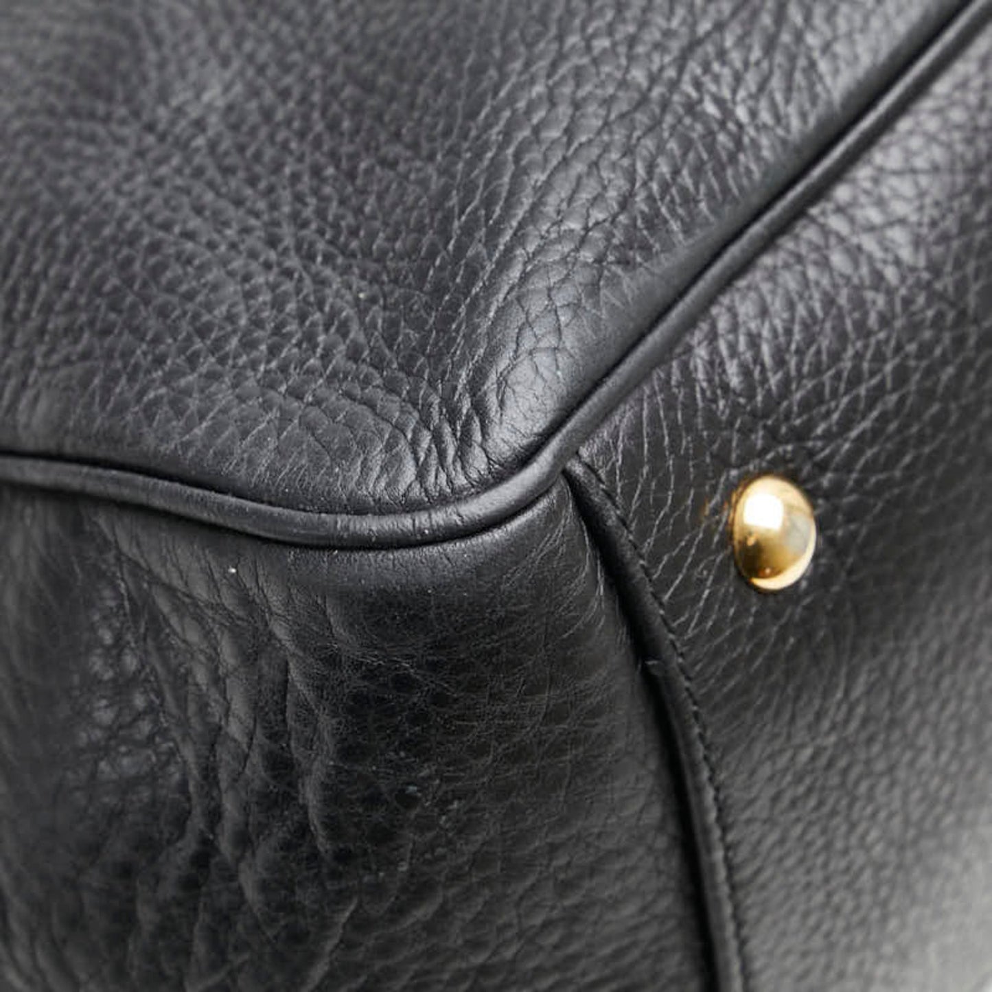 Gucci Double G, Black, Leather, handbag
