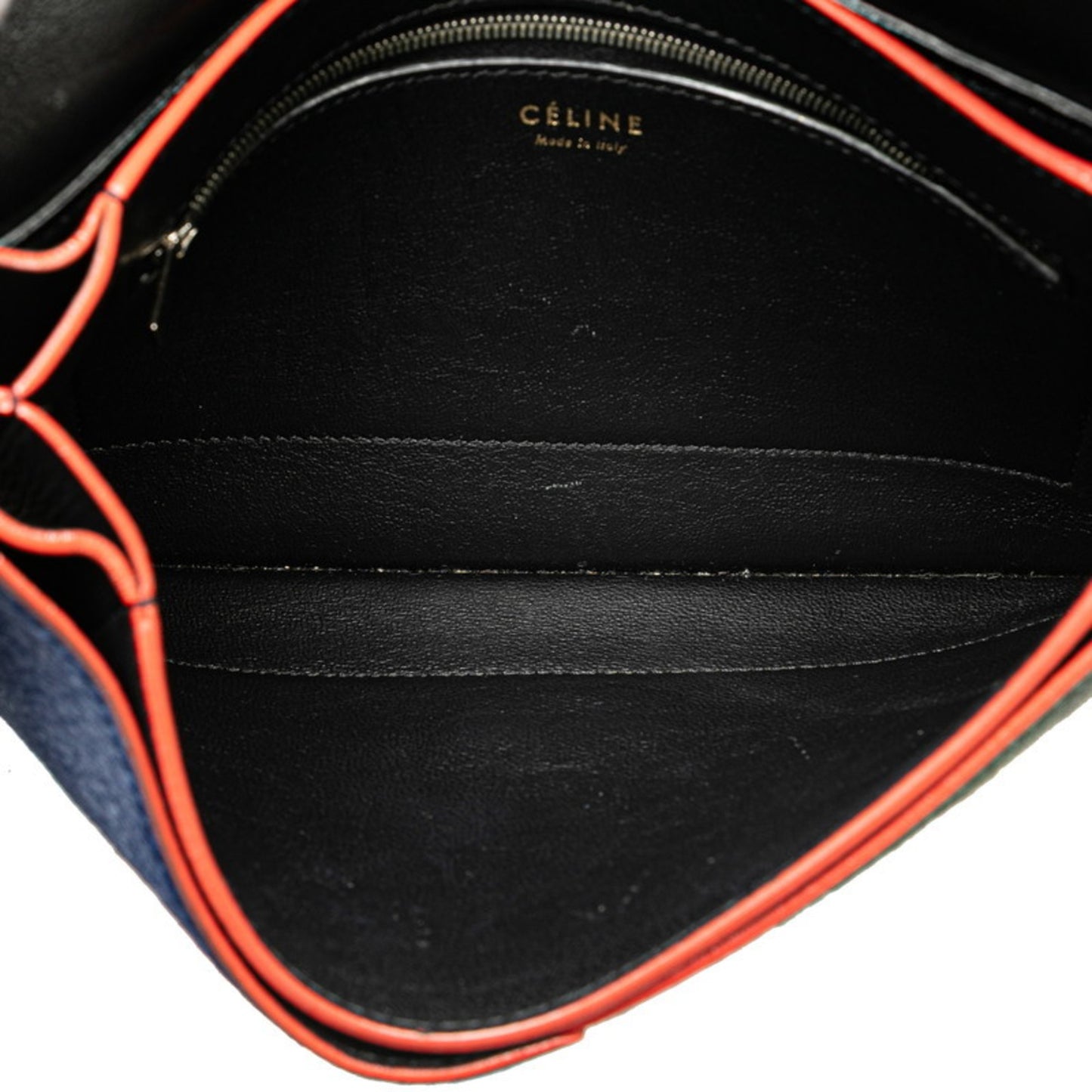 Céline Diamond Clutch, Black, Leather, clutch