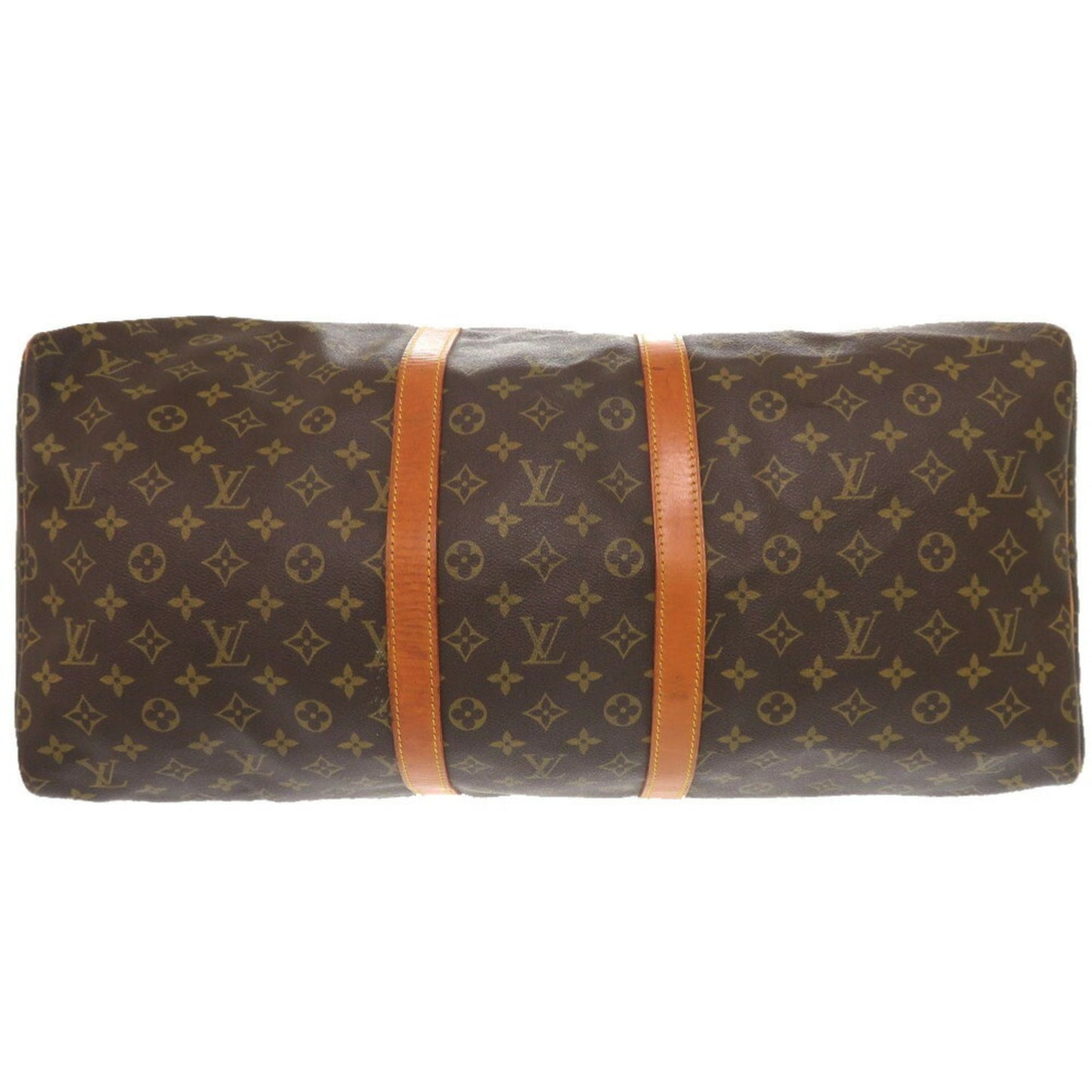 Louis Vuitton Keepall 55, Brown, Canvas, travel