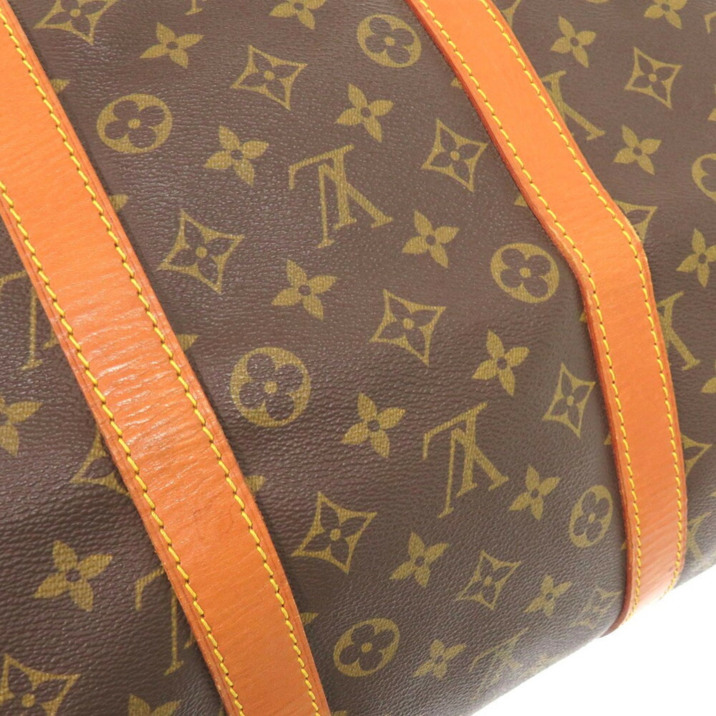 Louis Vuitton Keepall 55, Brown, Canvas, travel