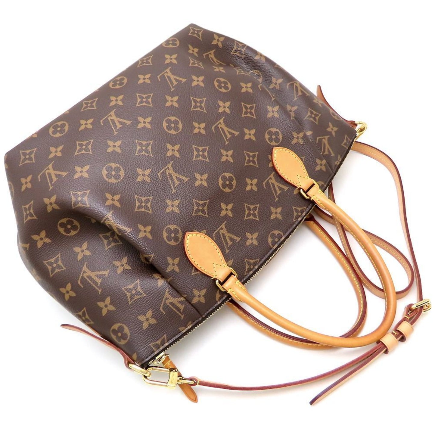 Louis Vuitton Turenne MM, Brown, Canvas, handbag