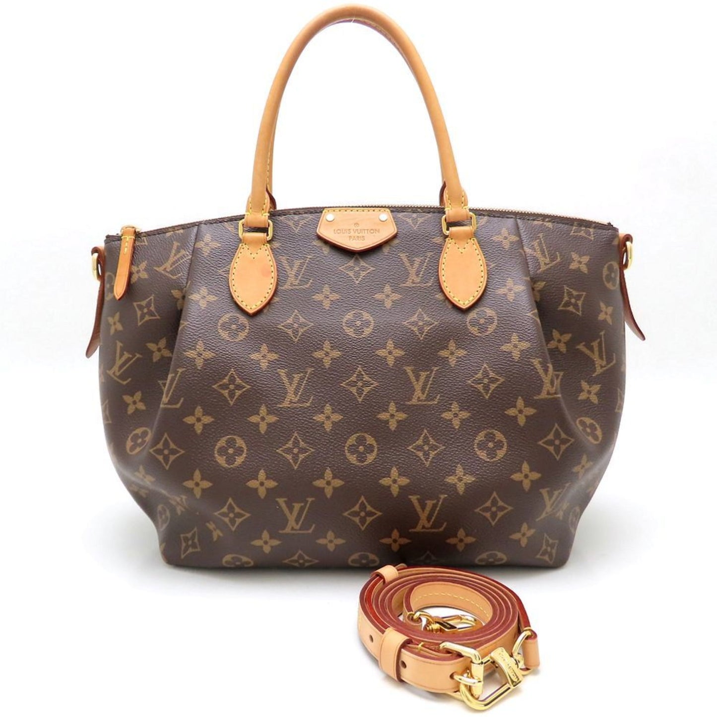 Louis Vuitton Turenne MM, Brown, Canvas, handbag