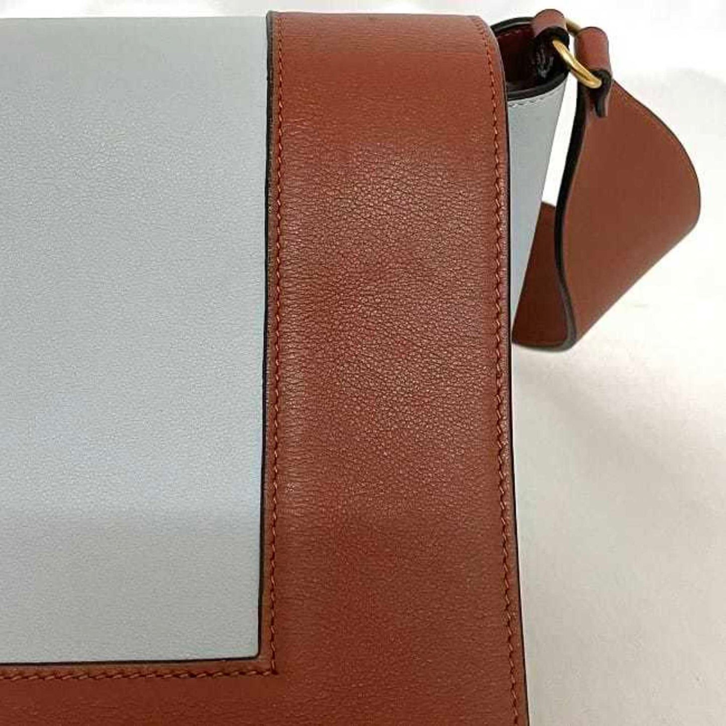 Céline Frame, Blue, Leather, shoulder