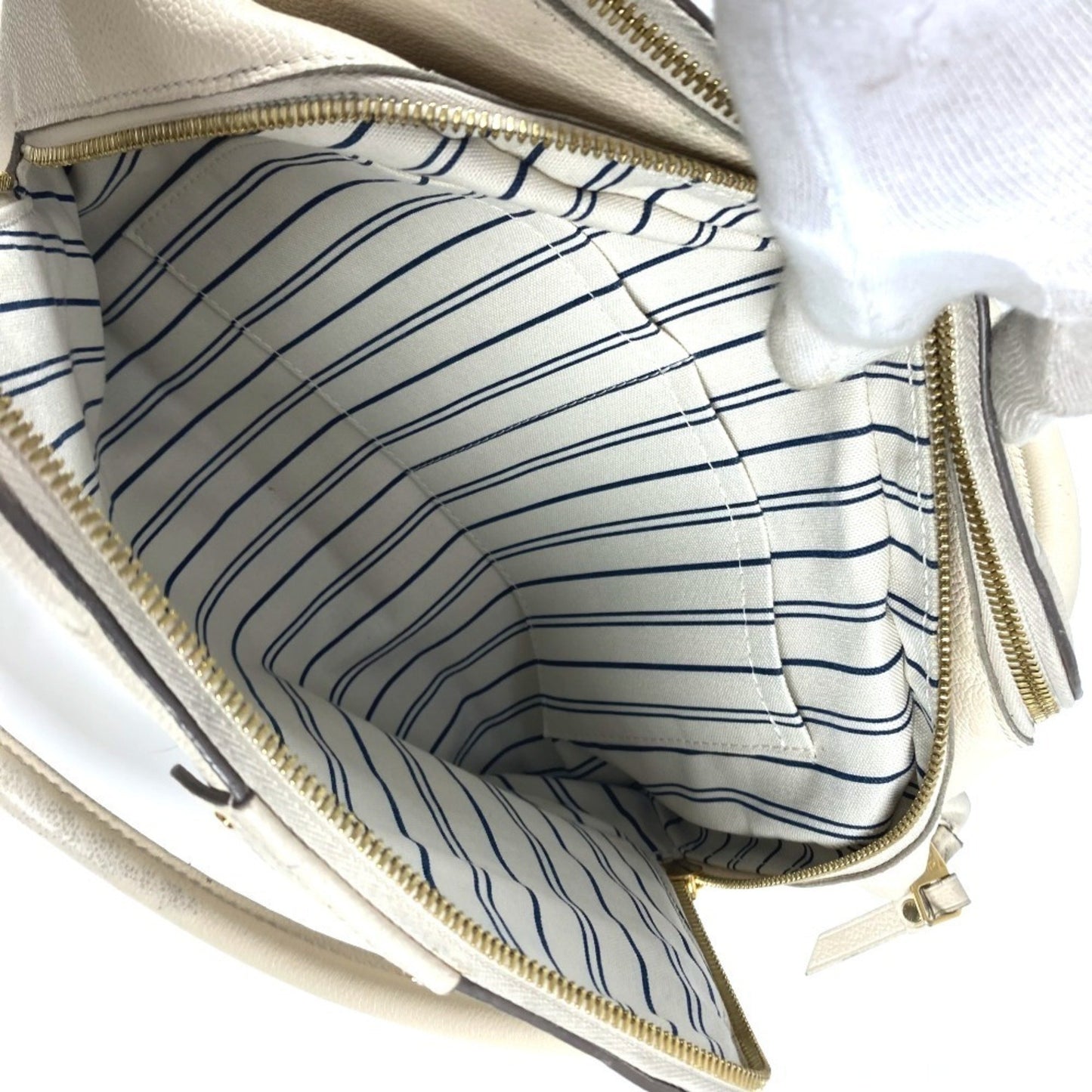 Louis Vuitton Marais, White, Leather, handbag