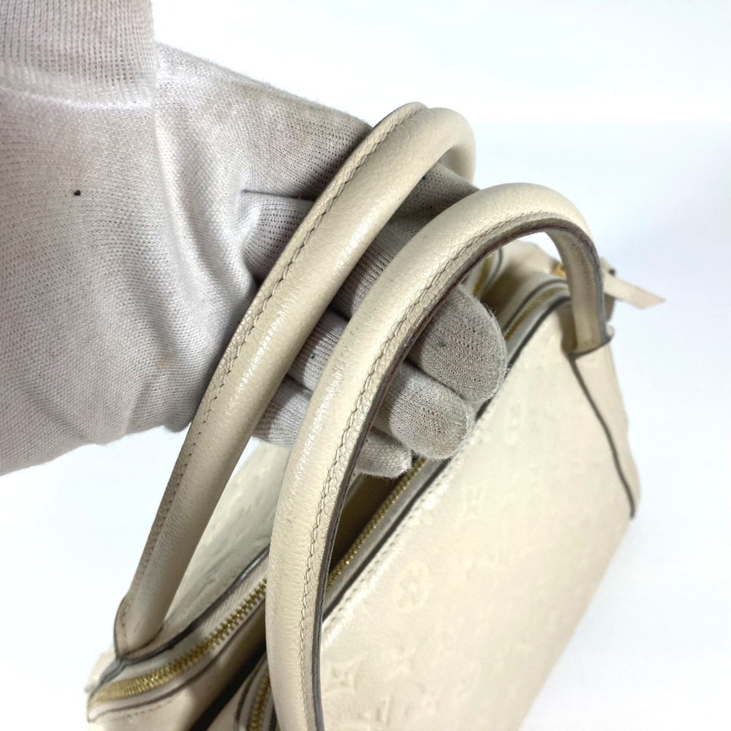 Louis Vuitton Marais, White, Leather, handbag