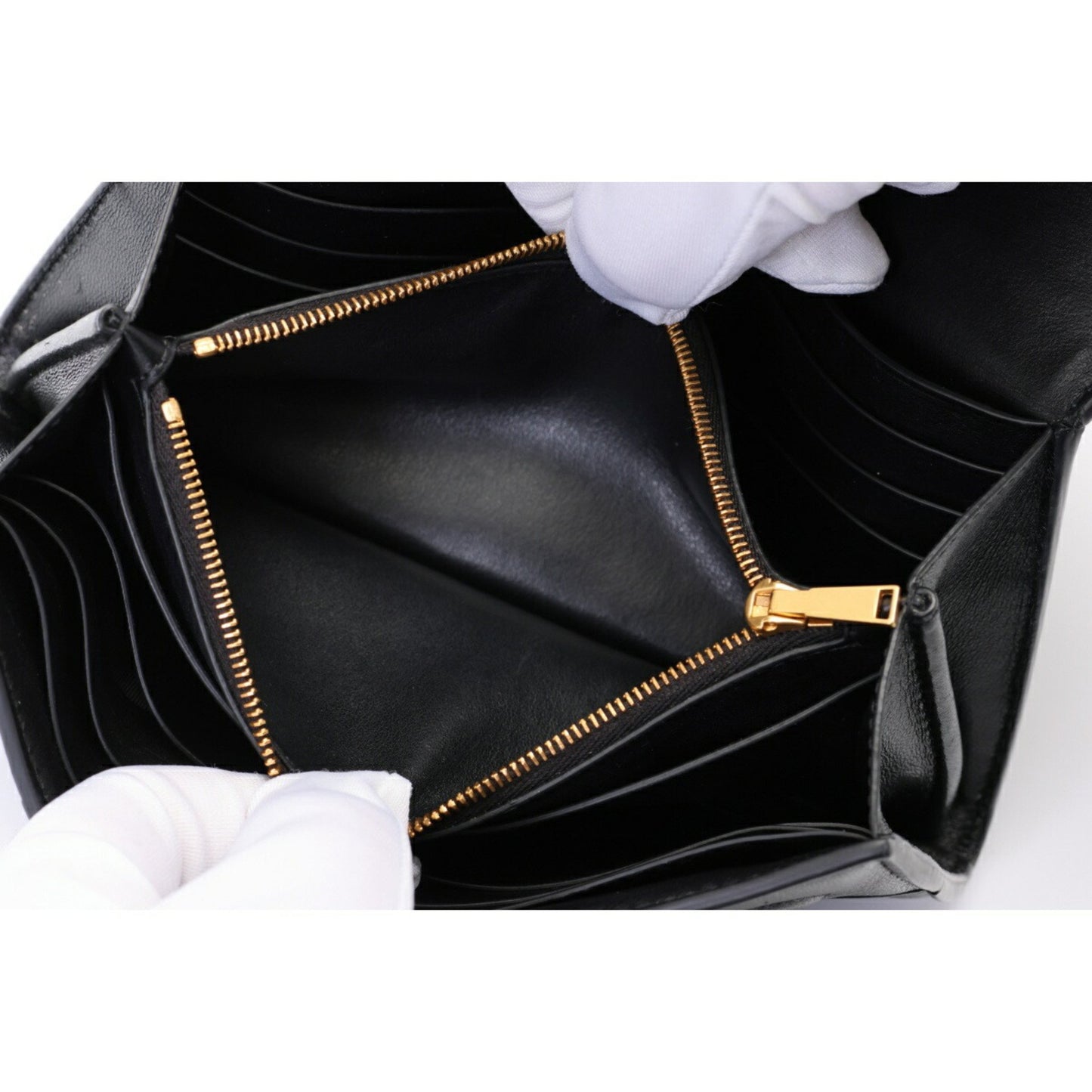 Bottega Veneta Intrecciato, Black, Leather, wallet