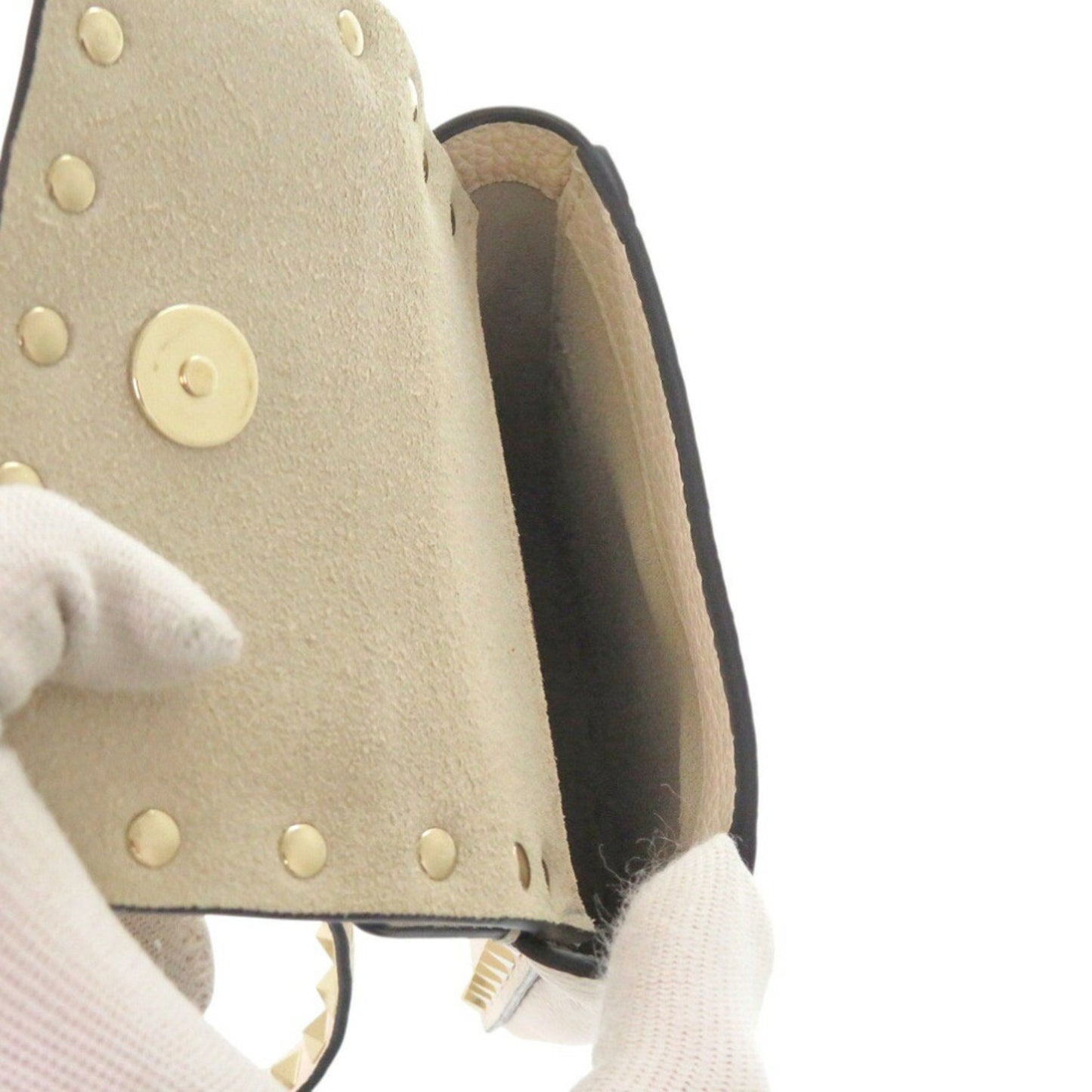 Valentino Garavani Rockstud, White, Leather, shoulder
