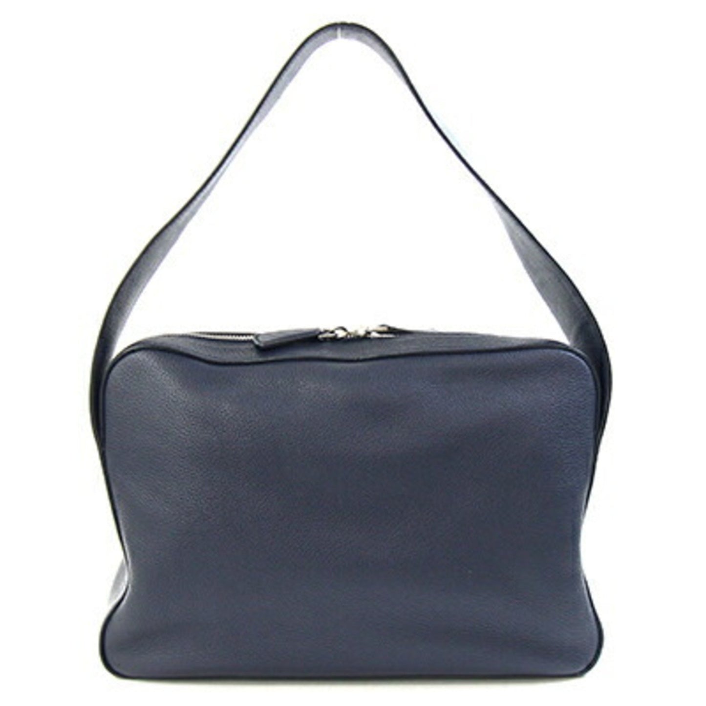 Prada, Navy, Leather, shoulder