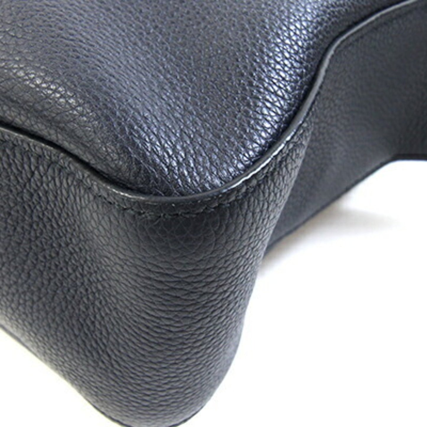 Prada, Navy, Leather, shoulder
