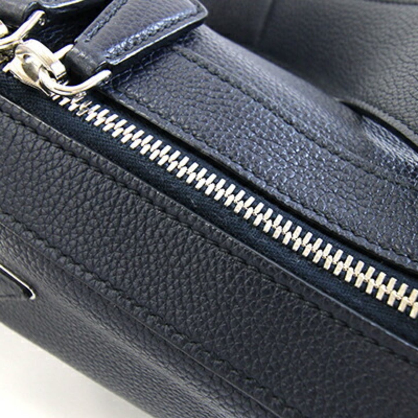 Prada, Navy, Leather, shoulder