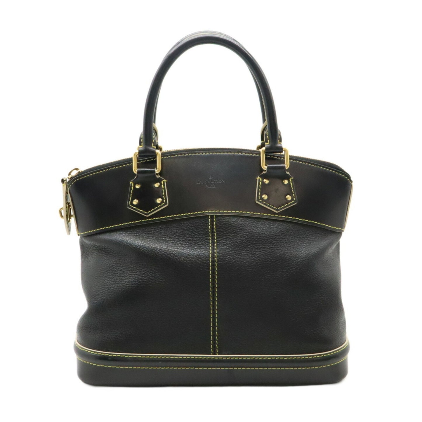 Louis Vuitton Lockit, Black, Leather, handbag