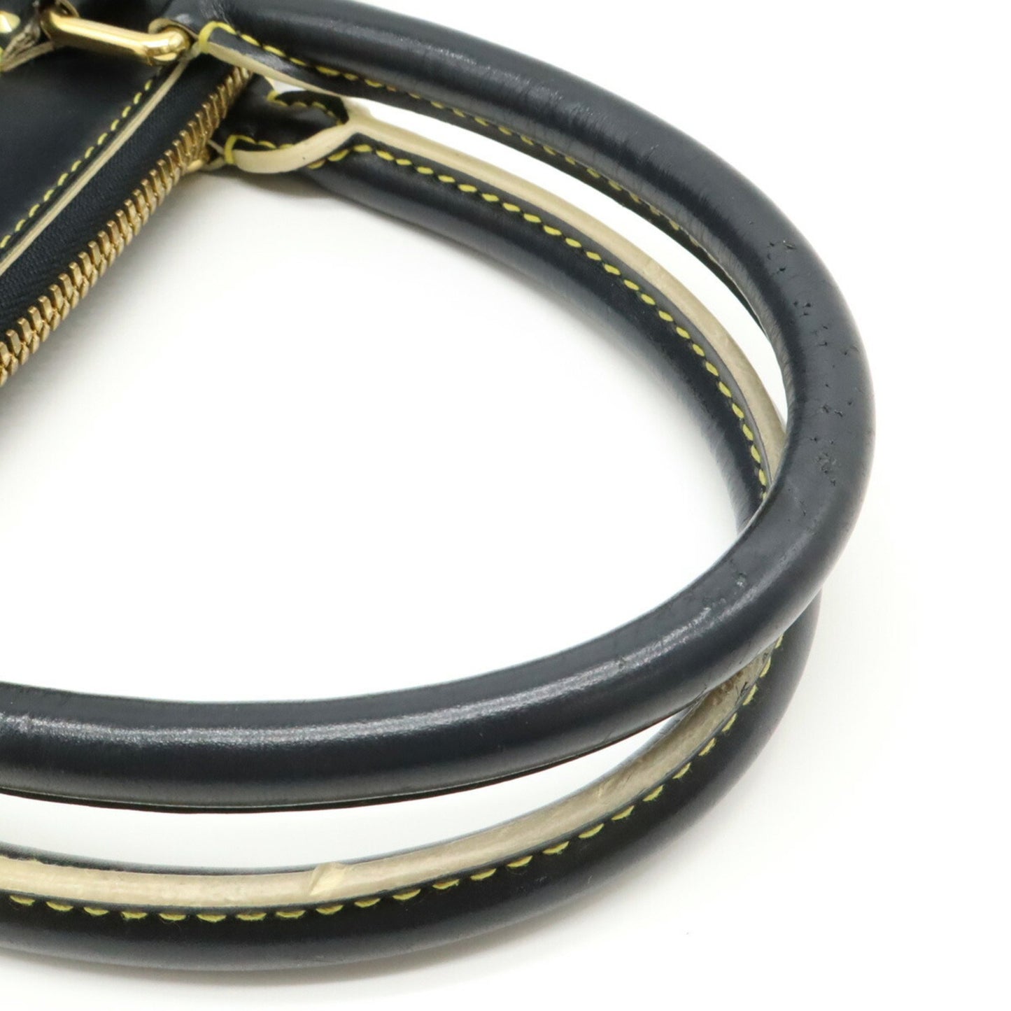 Louis Vuitton Lockit, Black, Leather, handbag