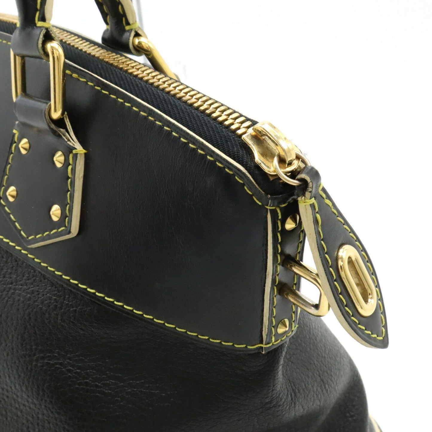 Louis Vuitton Lockit, Black, Leather, handbag