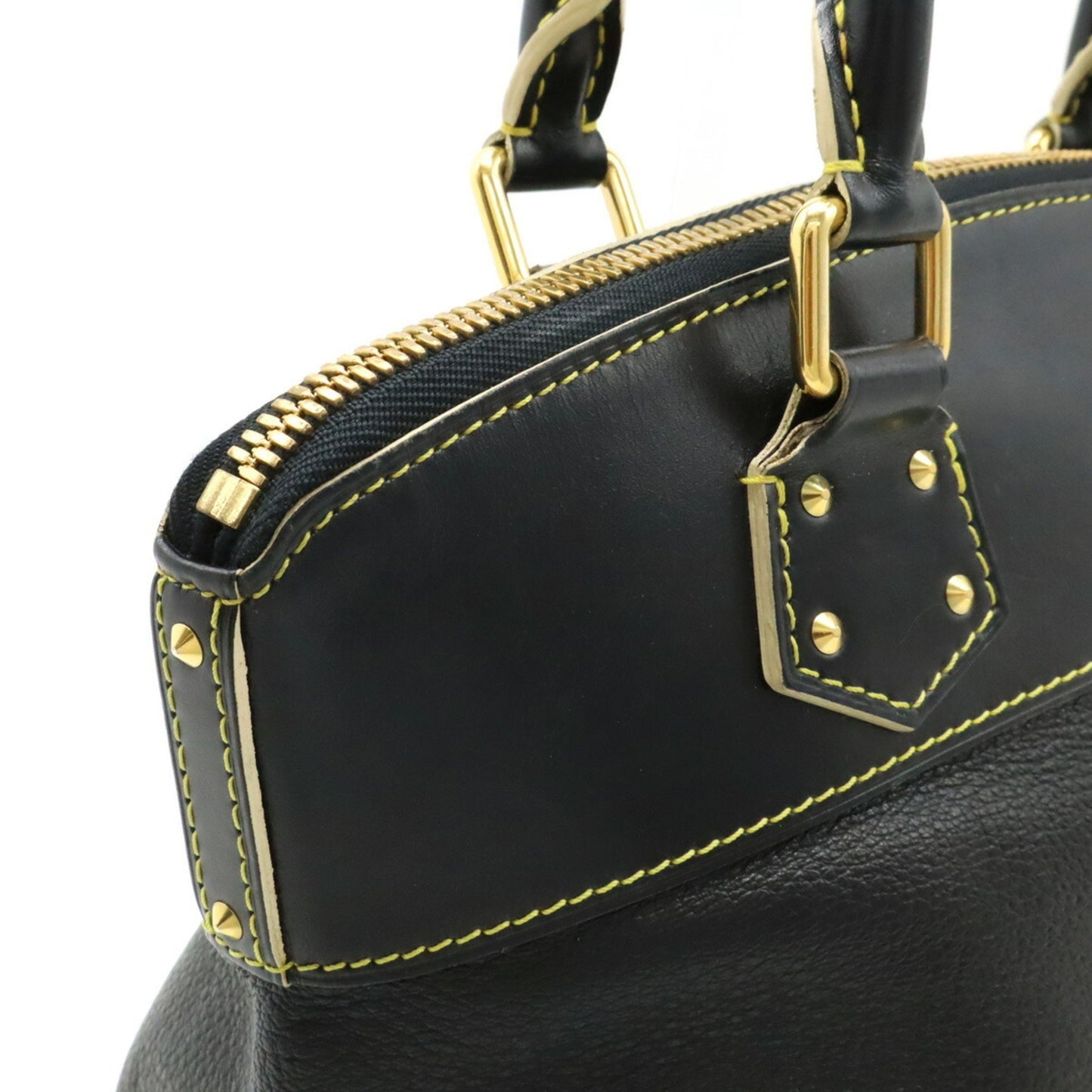 Louis Vuitton Lockit, Black, Leather, handbag