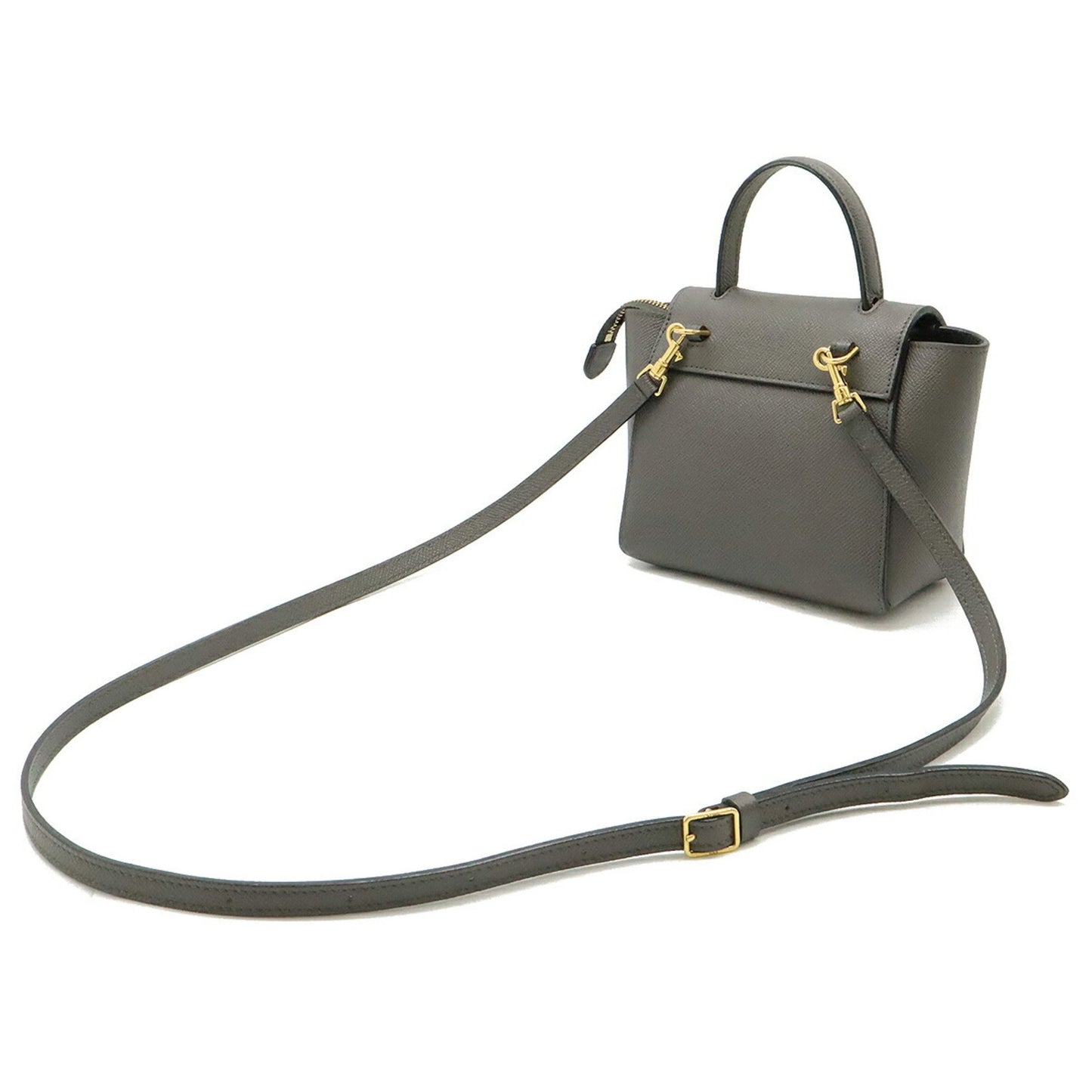 Céline Belt, Grey, Leather, handbag