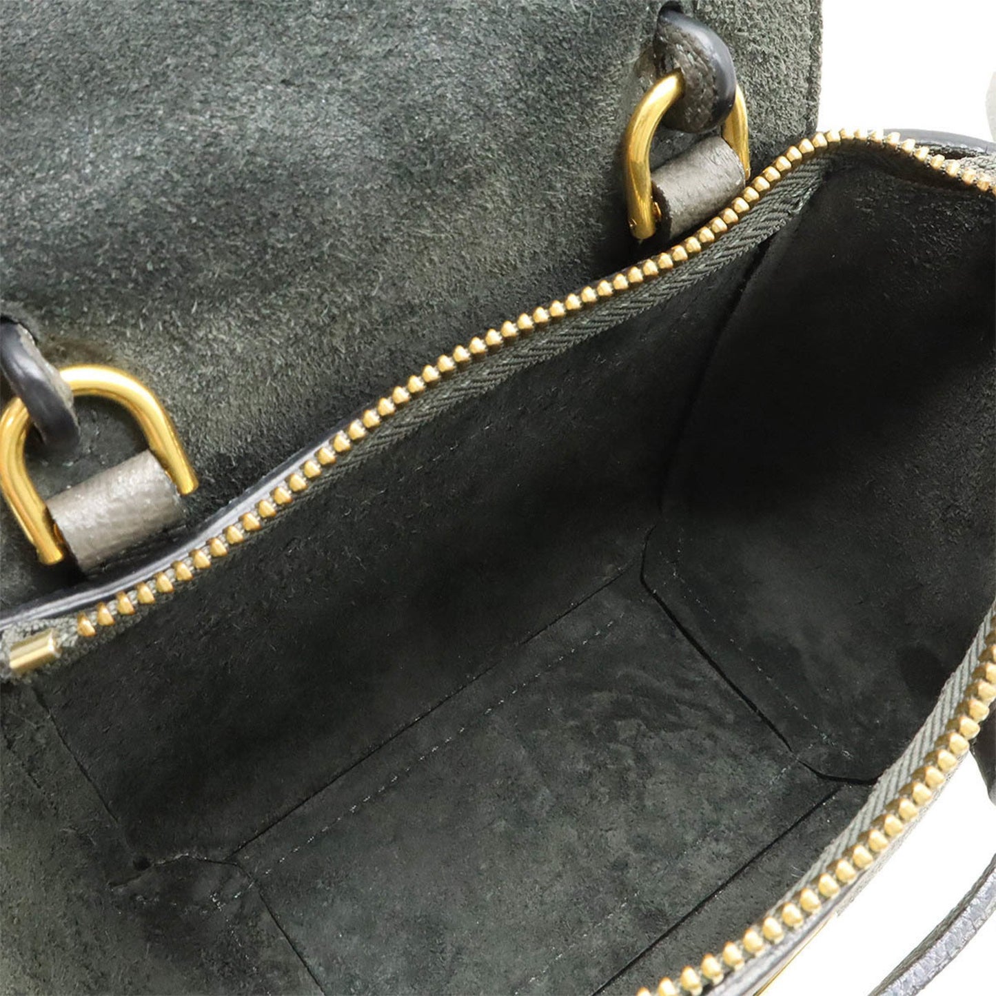 Céline Belt, Grey, Leather, handbag