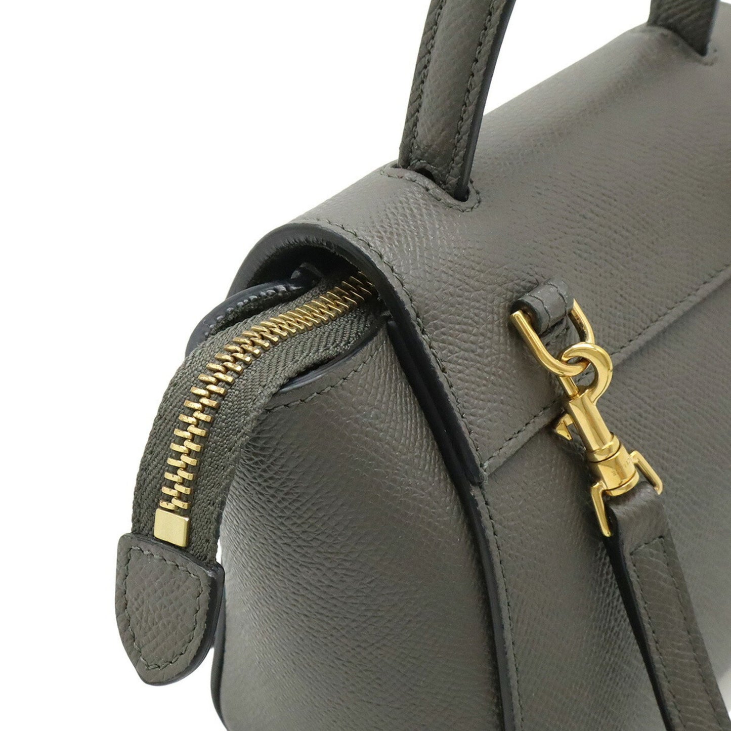 Céline Belt, Grey, Leather, handbag