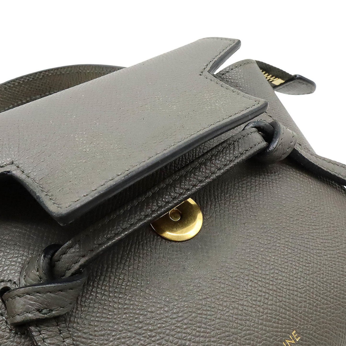 Céline Belt, Grey, Leather, handbag