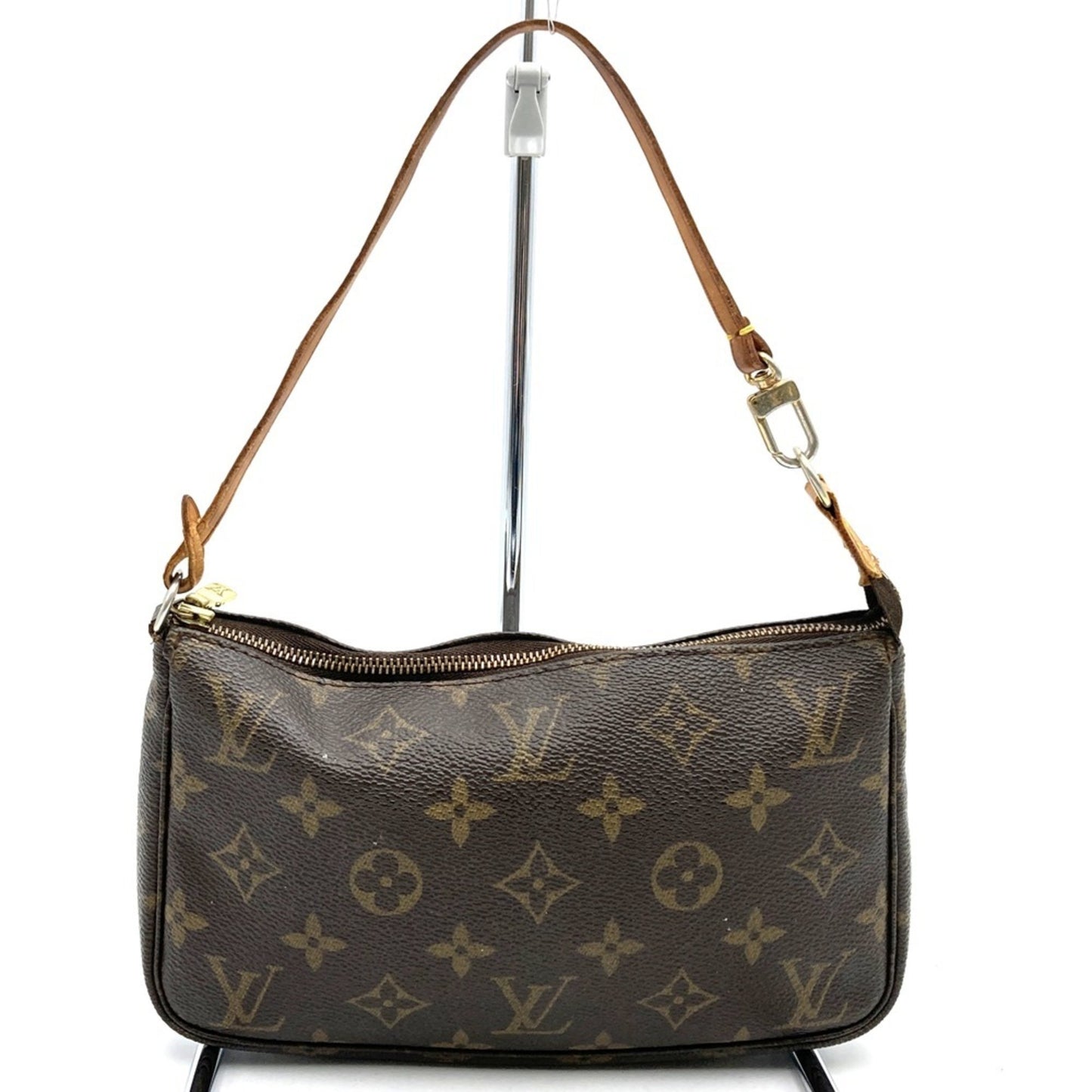 Louis Vuitton Pochette Accessoire, Brown, Canvas, clutch