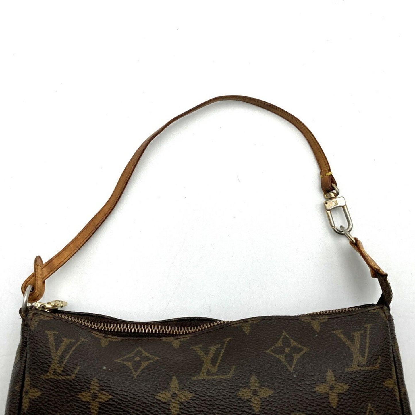 Louis Vuitton Pochette Accessoire, Brown, Canvas, clutch