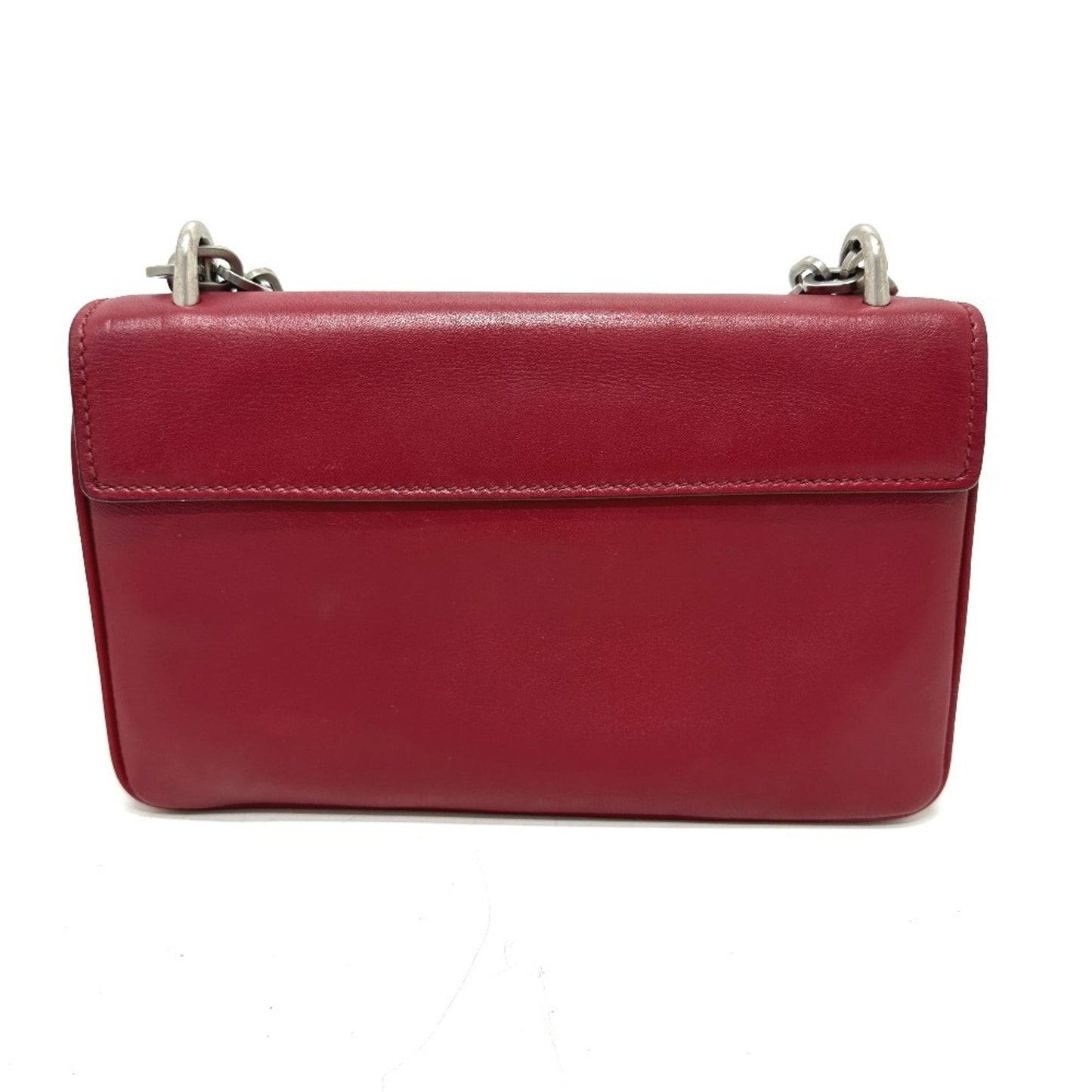 Prada --, Red, Leather, clutch