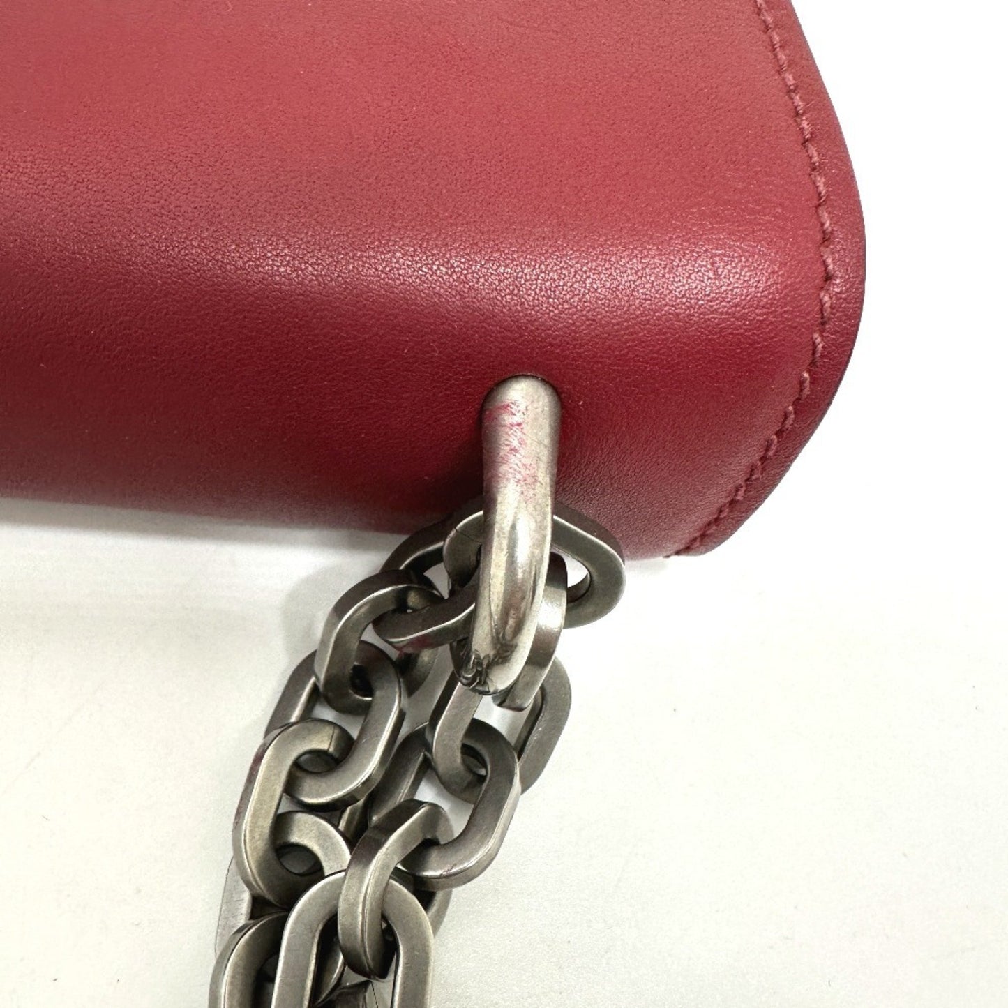 Prada --, Red, Leather, clutch