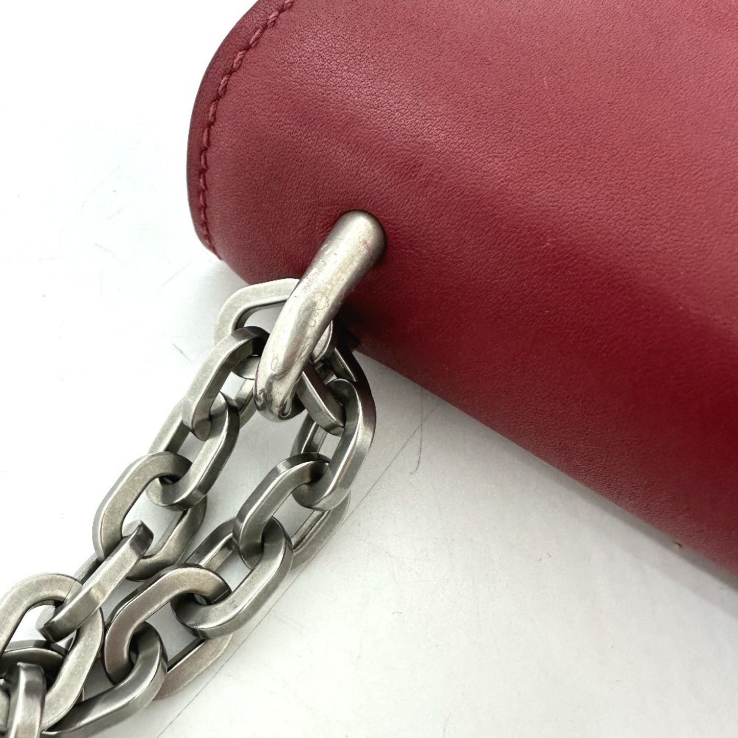 Prada --, Red, Leather, clutch