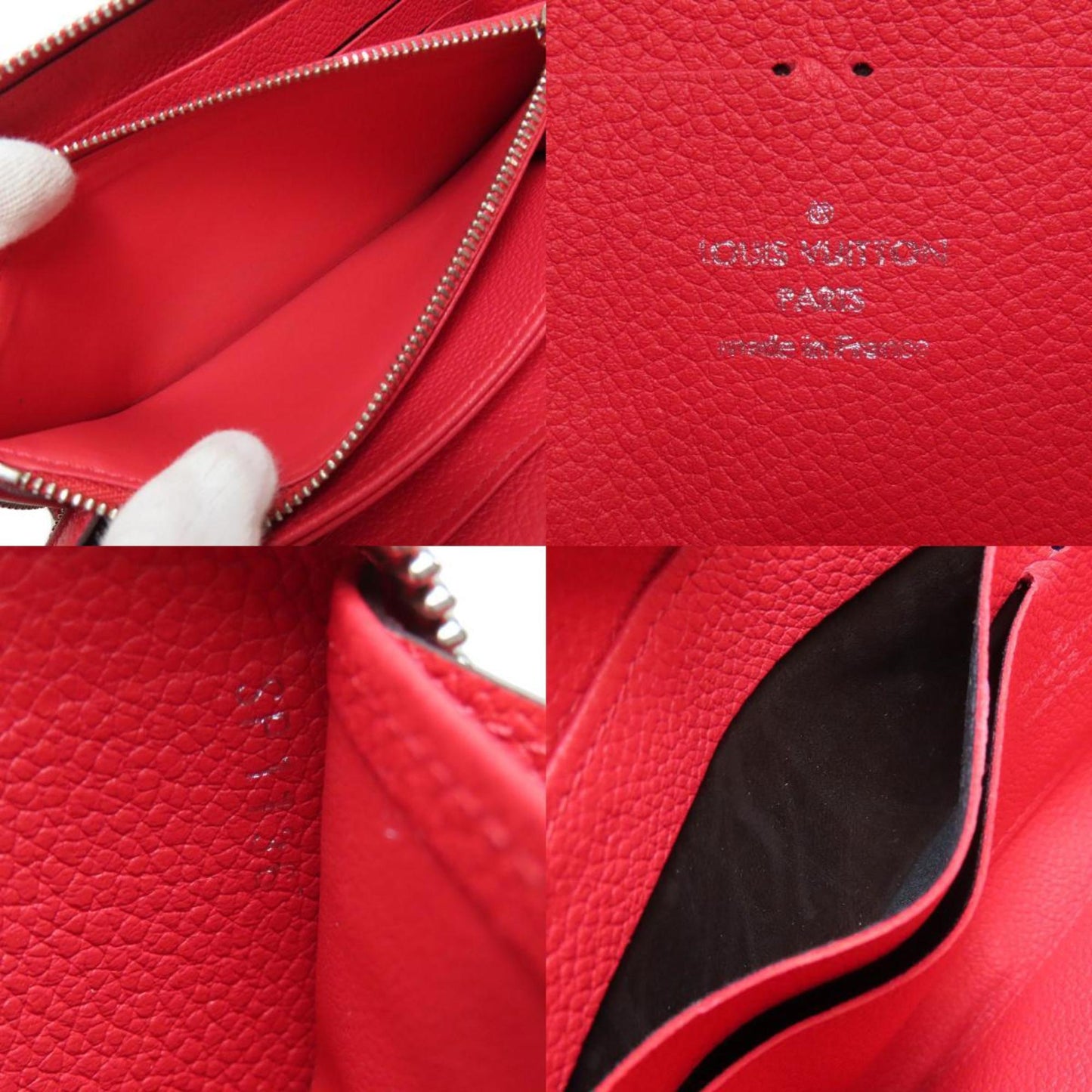 Louis Vuitton Zippy wallet, Red, Leather, wallet