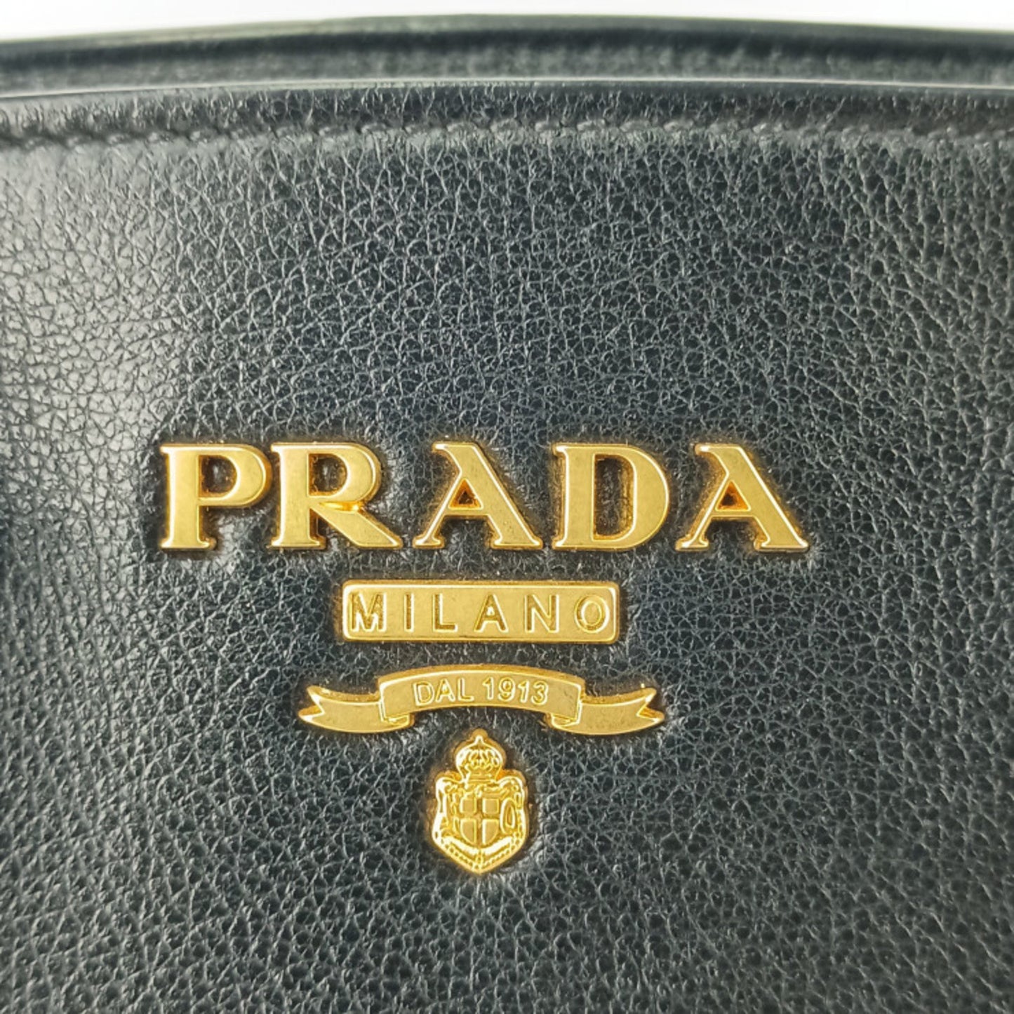 Prada Saffiano, Black, Leather, handbag
