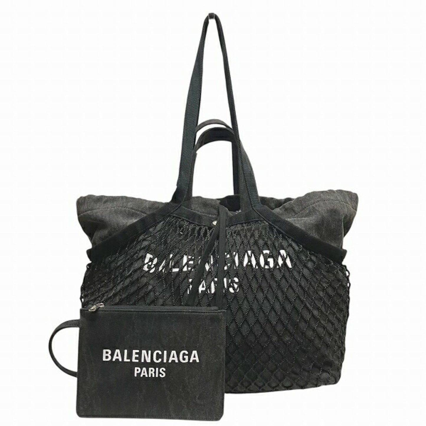 Balenciaga 24/7, Black, Denim - Jeans, tote
