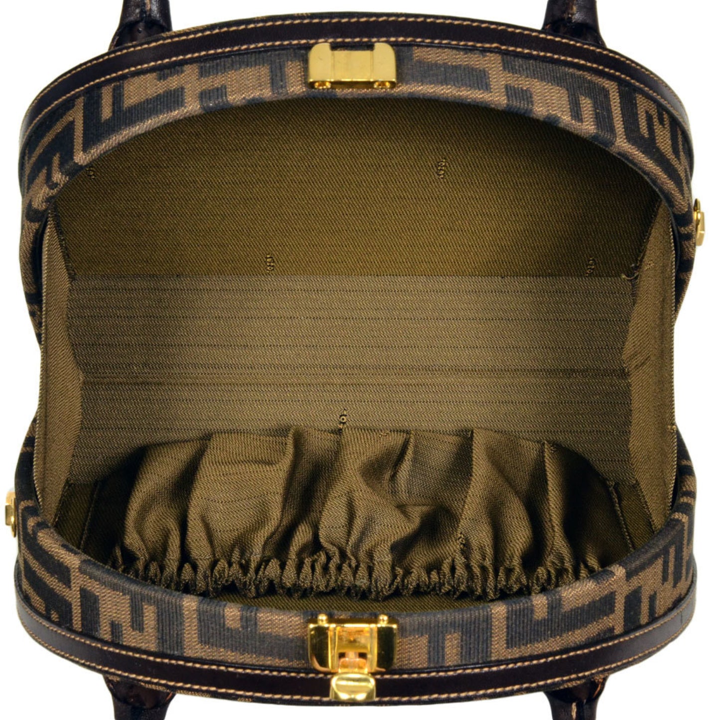 Fendi Zucchino, Brown, Canvas, handbag