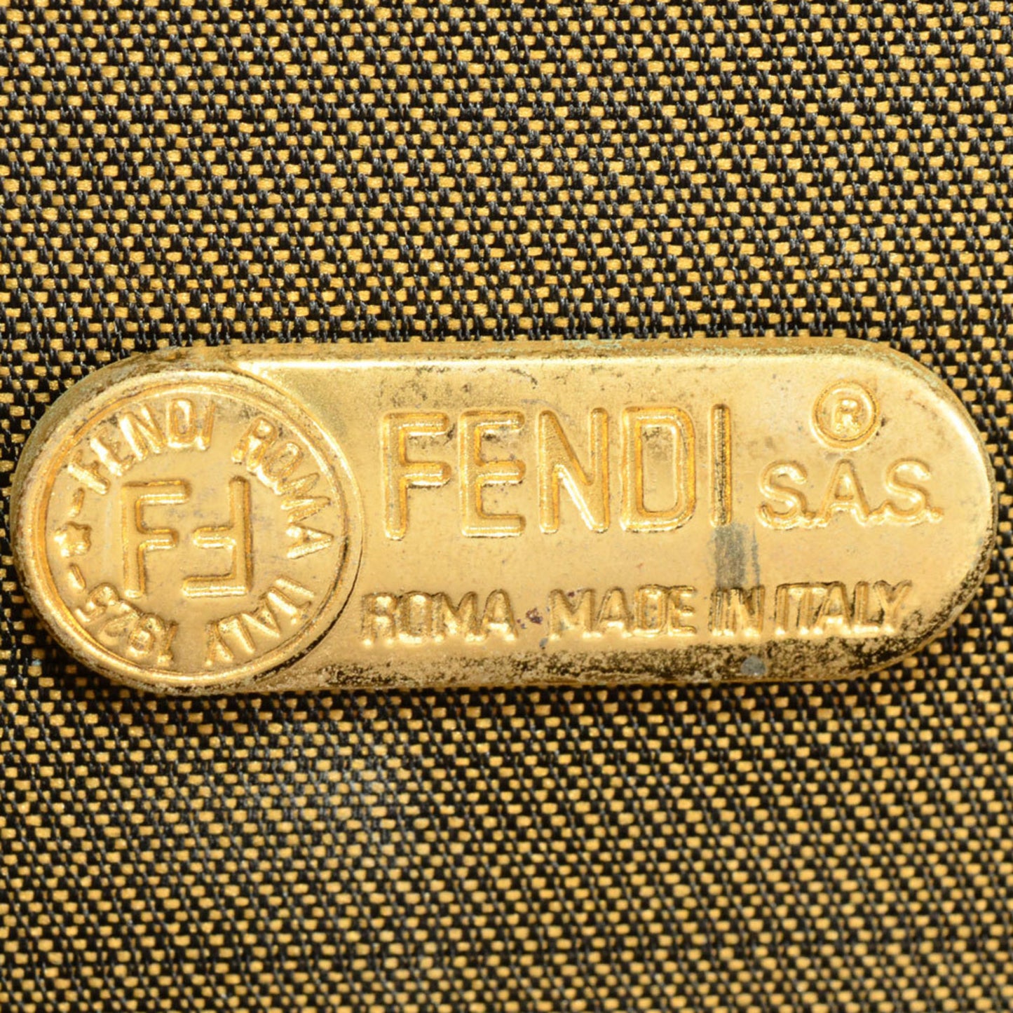 Fendi Zucchino, Brown, Canvas, handbag