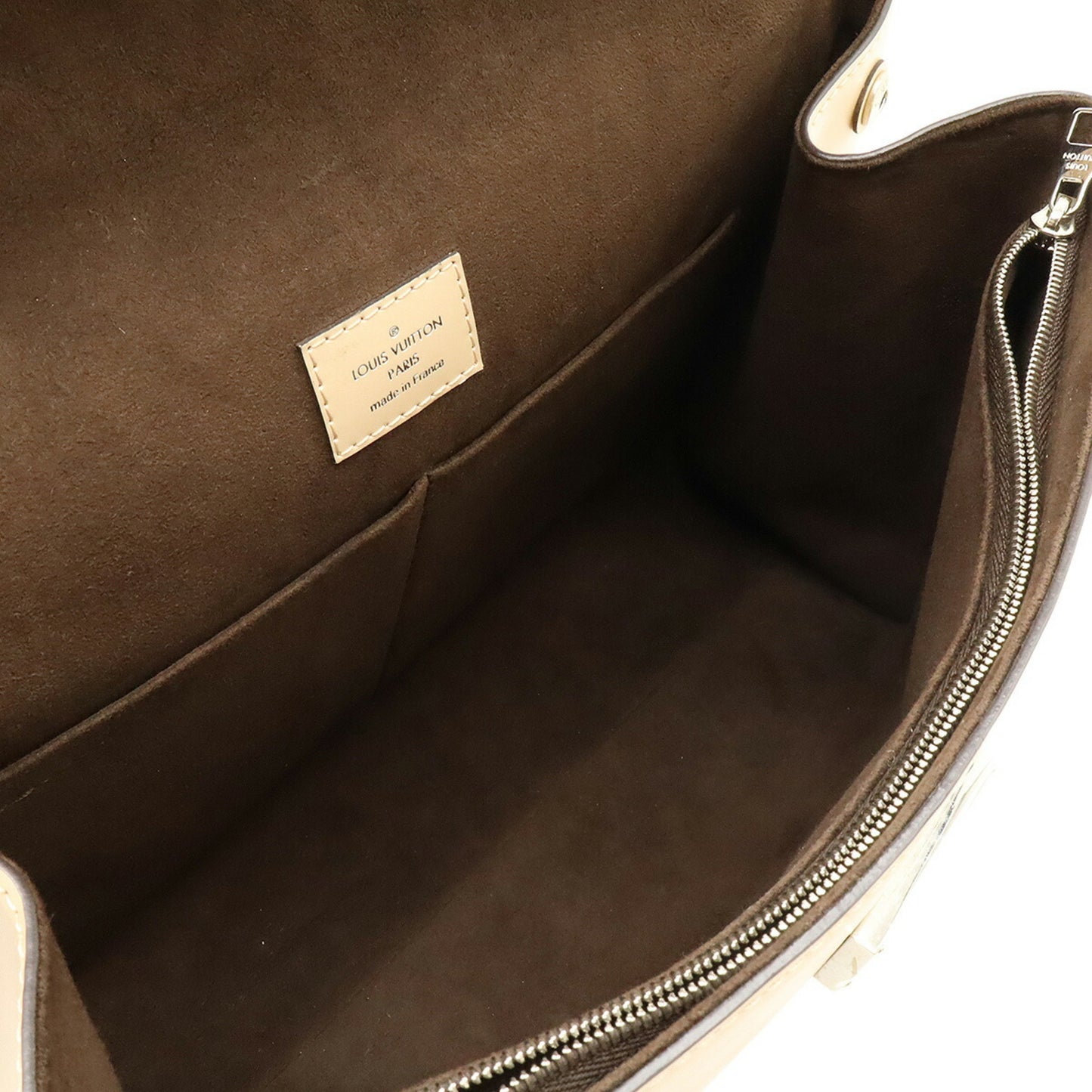 Louis Vuitton Cluny, Beige, Leather, handbag