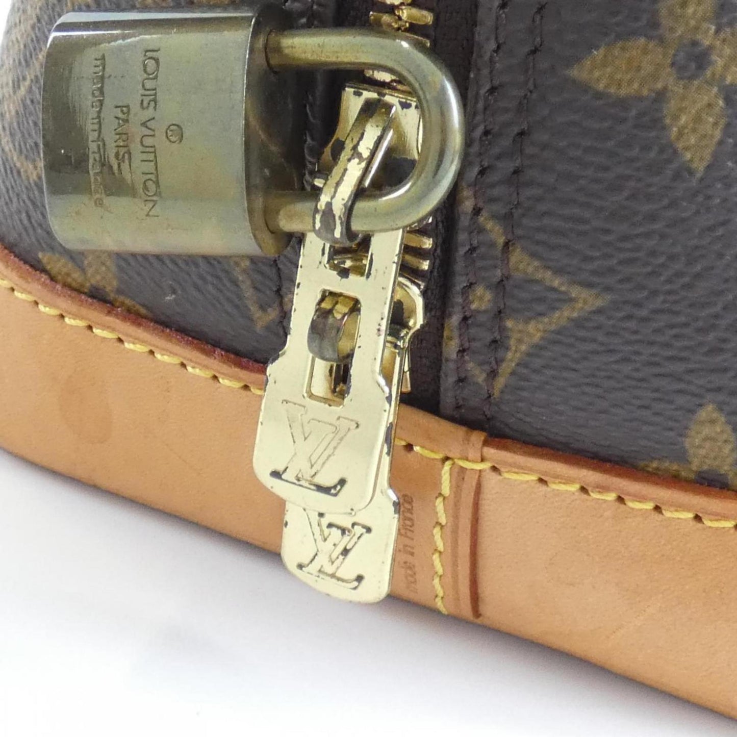 Louis Vuitton Alma, Brown, Canvas, handbag