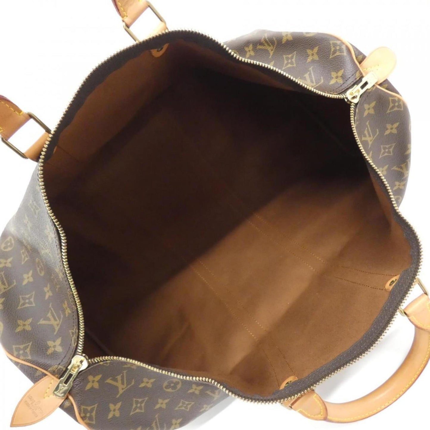 Louis Vuitton Keepall 55, Brown, Canvas, travel