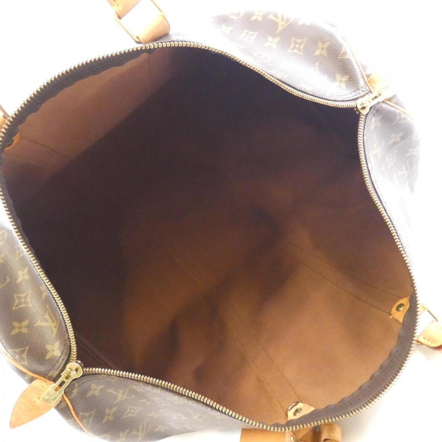 Louis Vuitton Keepall 55, Brown, Canvas, travel