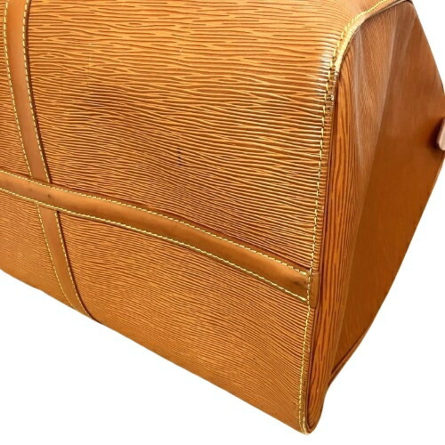 Louis Vuitton Keepall 55, Gold, Leather, travel