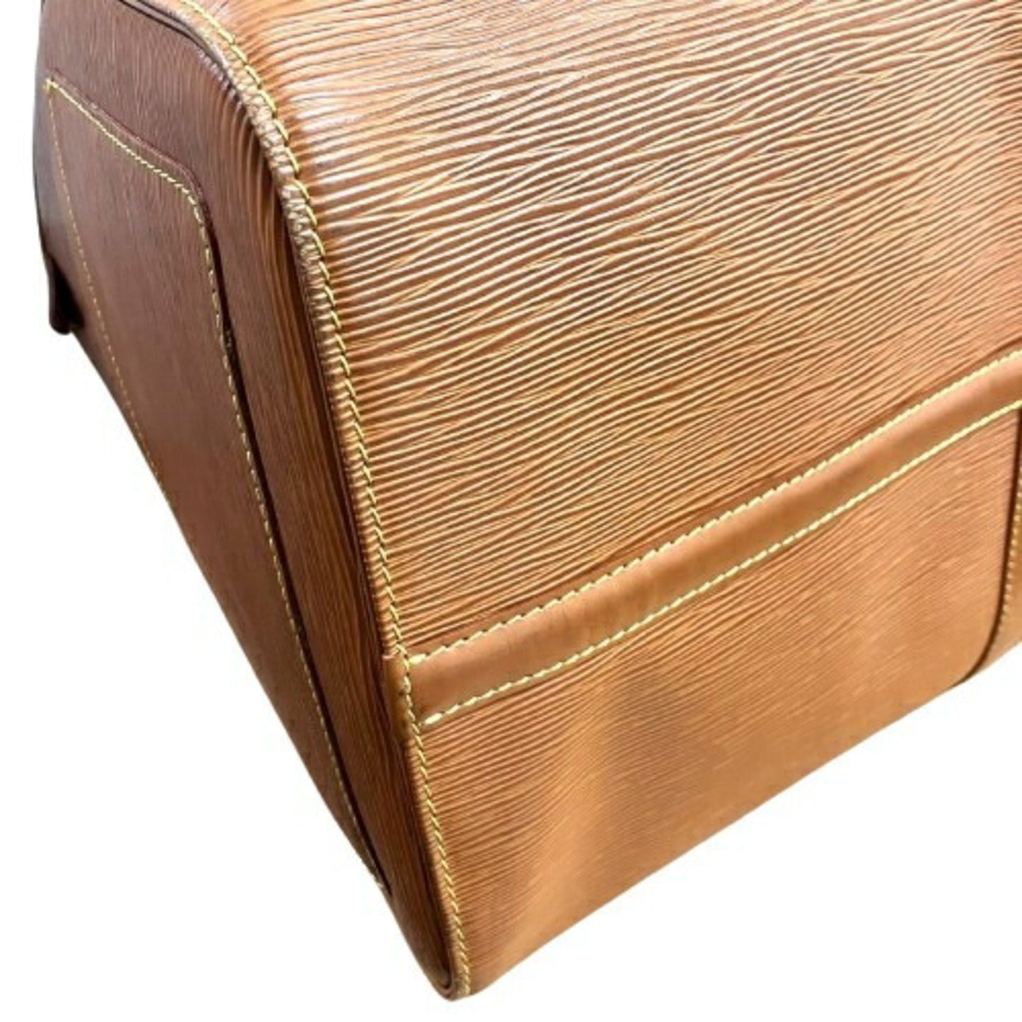 Louis Vuitton Keepall 55, Gold, Leather, travel