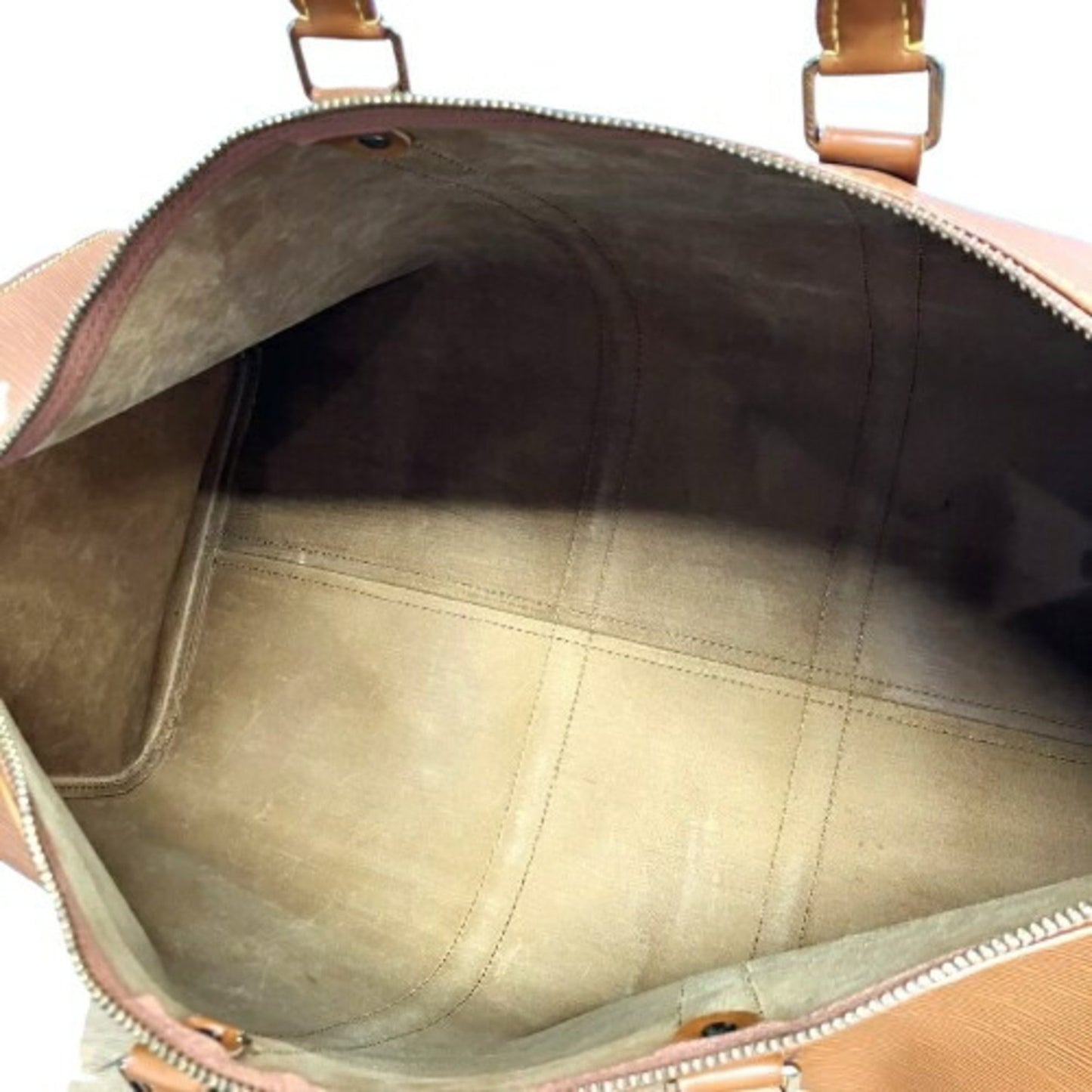 Louis Vuitton Keepall 55, Gold, Leather, travel