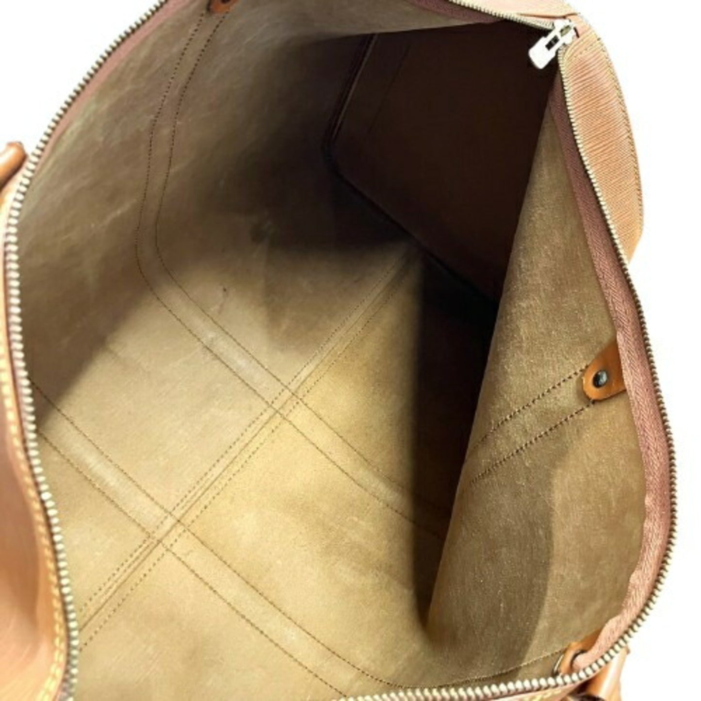 Louis Vuitton Keepall 55, Gold, Leather, travel