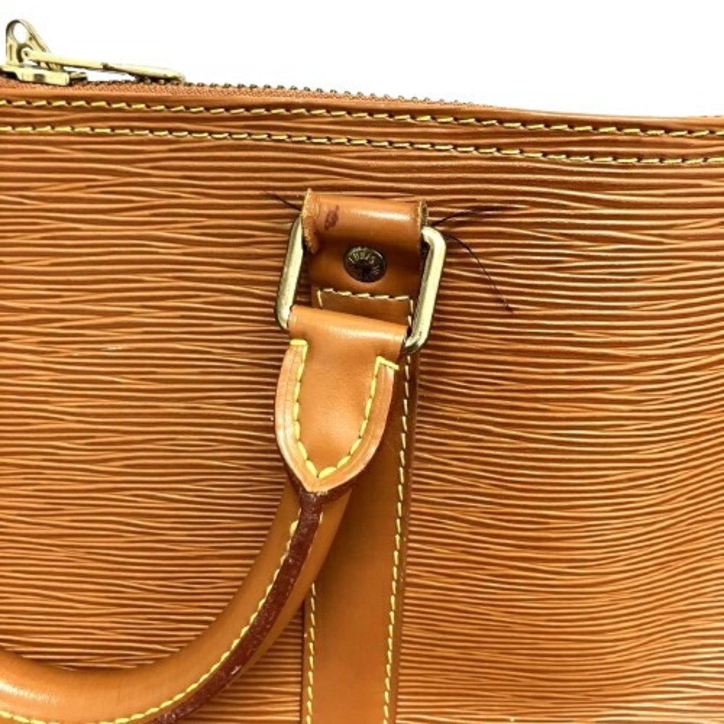 Louis Vuitton Keepall 55, Gold, Leather, travel