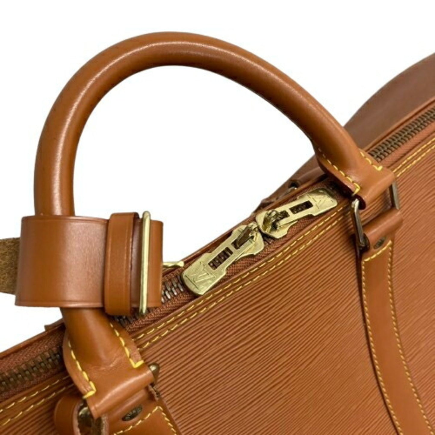 Louis Vuitton Keepall 55, Gold, Leather, travel