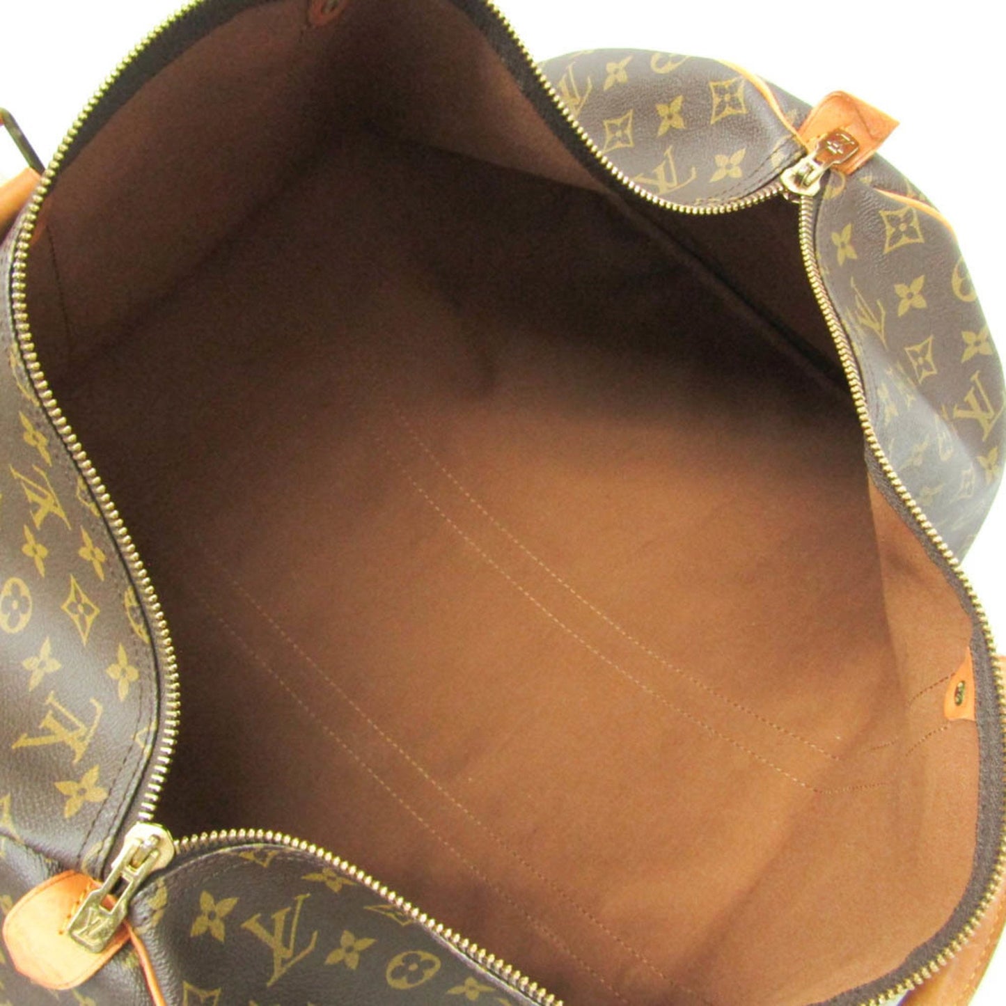 Louis Vuitton Keepall 55, Brown, Canvas, travel