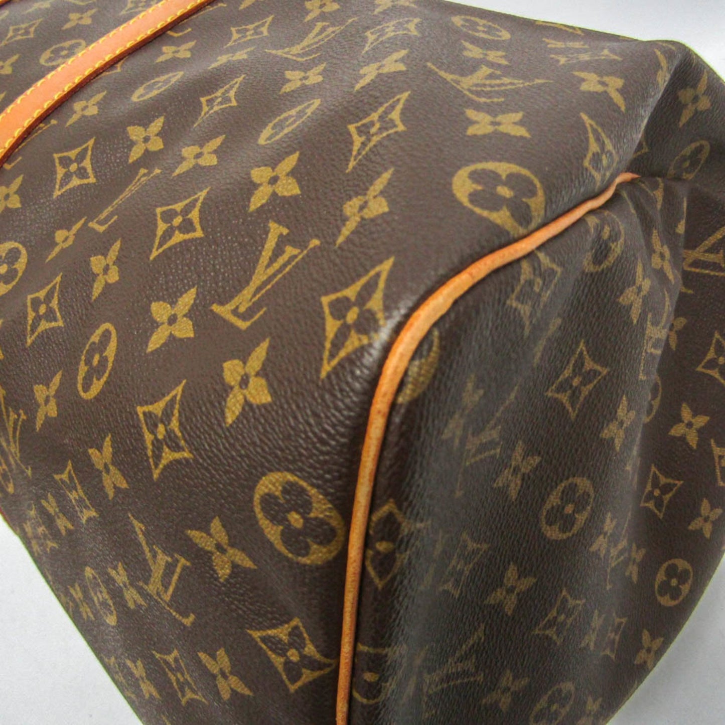 Louis Vuitton Keepall 55, Brown, Canvas, travel