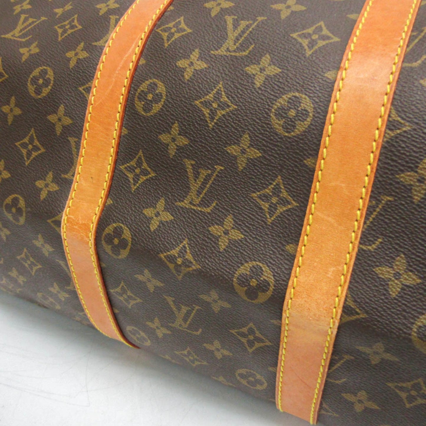 Louis Vuitton Keepall 55, Brown, Canvas, travel
