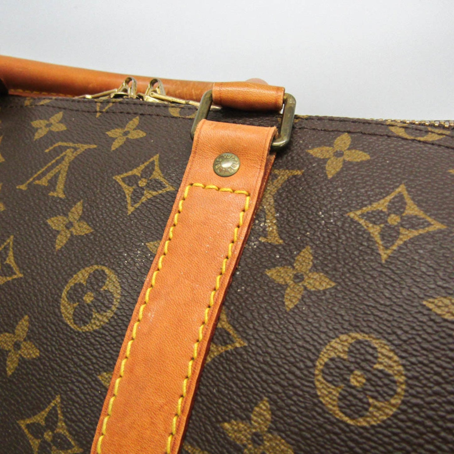 Louis Vuitton Keepall 55, Brown, Canvas, travel