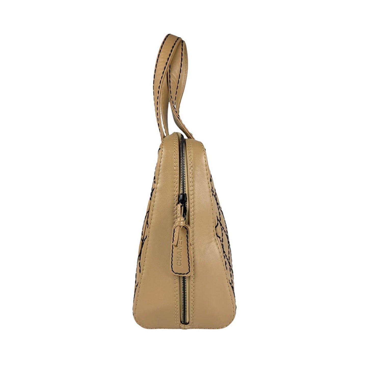 Chanel Wild stitch, Beige, Leather, handbag