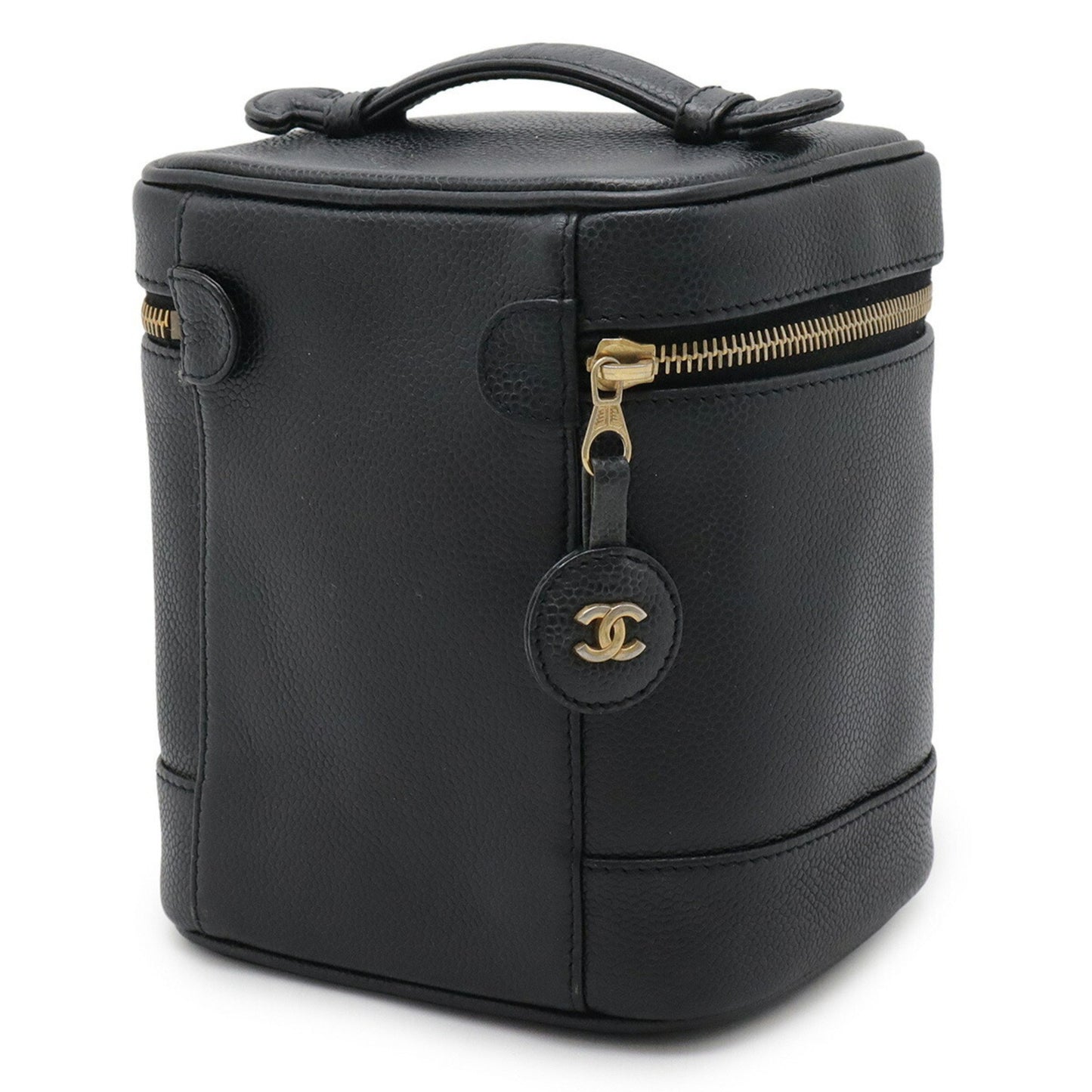 Chanel Vanity, Black, Leather, clutch