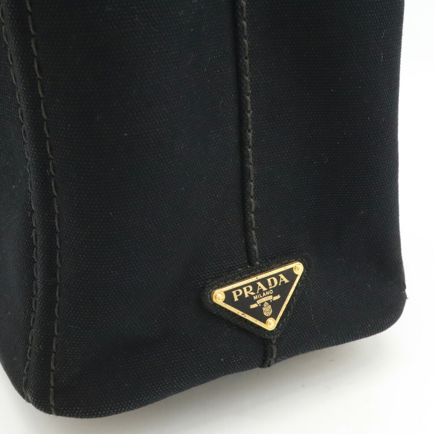 Prada Canapa, Black, Canvas, tote