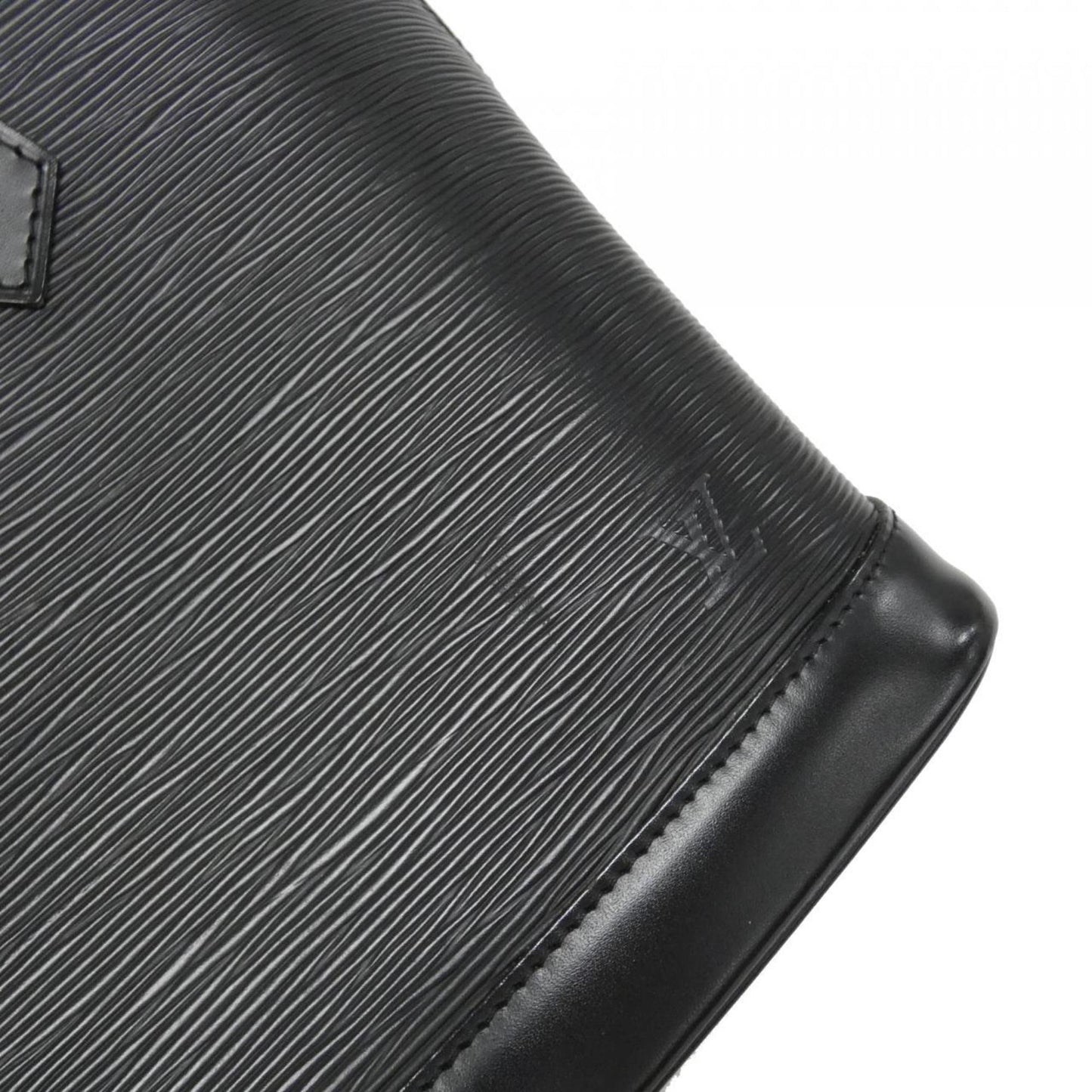Louis Vuitton Alma, Black, Leather, handbag